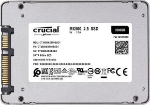 Crucial CT4000MX500SSD1 sisemine kõvaketas hind ja info | Sisemised kõvakettad (HDD, SSD, Hybrid) | kaup24.ee