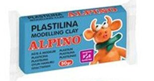 Plastiliin Alpino, sinine, 50g hind ja info | Kunstitarbed, voolimise tarvikud | kaup24.ee