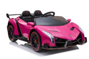 Двухместный электромобиль для детей Lamborghini Veneno, розовый цена и информация | Электромобили для детей | kaup24.ee