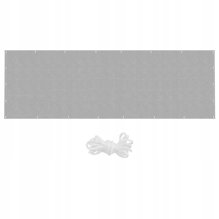 Rõdukardin koos nööriga, 100x500 cm, hall hind ja info | Päikesevarjud, markiisid ja alused | kaup24.ee