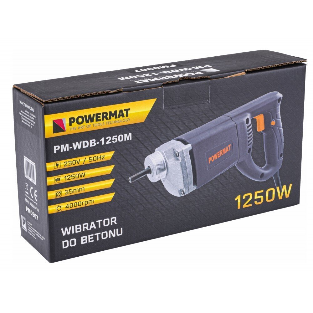 Betooni vibraator PowerMat 1250 W hind ja info | Segumikserid, segumasinad | kaup24.ee