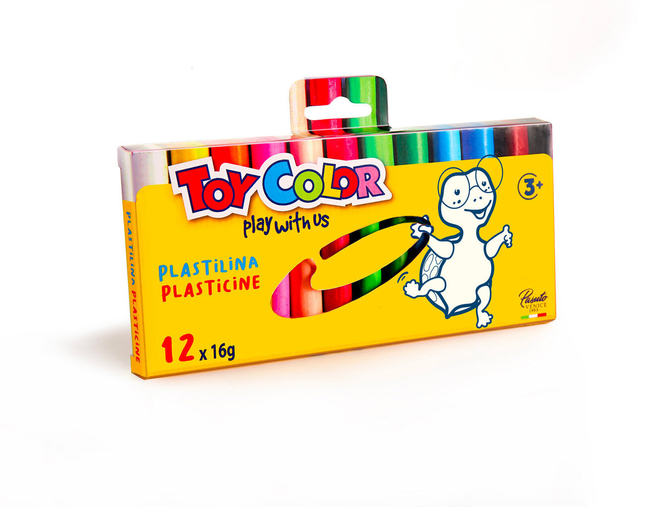 Plastiliin 12 värvi x 16g "Play with us" 3+, Toy Color /24 цена и информация | Kunstitarbed, voolimise tarvikud | kaup24.ee