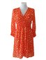 Naiste oranž täpiline kleit, 9096-3 цена и информация | Kleidid | kaup24.ee