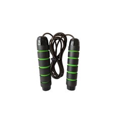Скакалка Thomaz Sport The Jump 3, черная/ зеленая цена и информация | Скакалка Tunturi Pro Adjustable Speed Rope | kaup24.ee