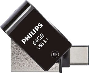 Philips 2 In 1 64GB USB 3.1 цена и информация | USB накопители | kaup24.ee