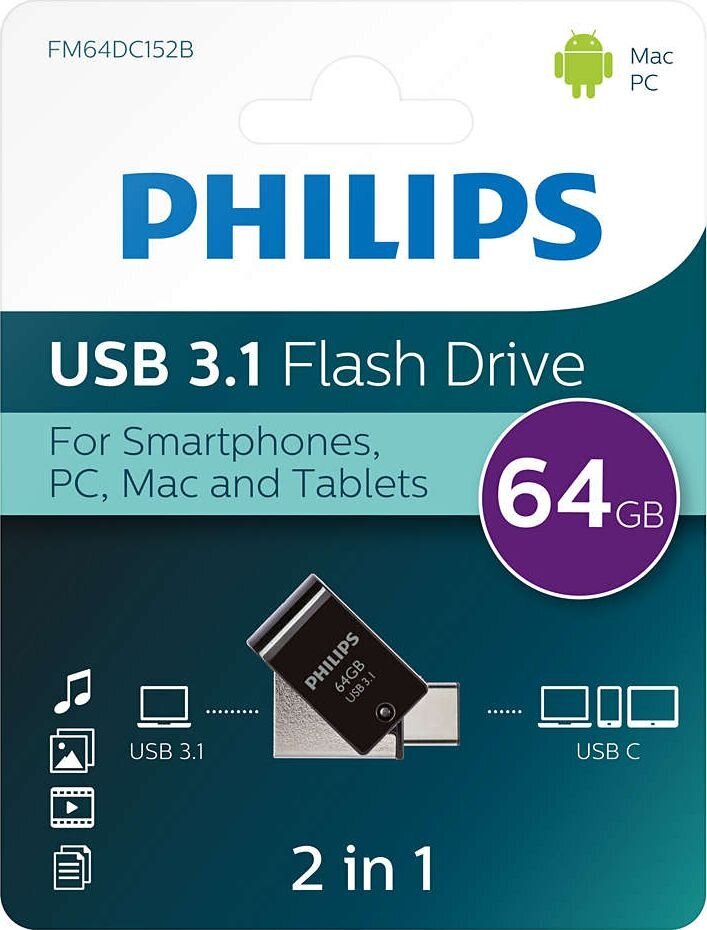 Philips FM64DC152B/00 цена и информация | Mälupulgad | kaup24.ee