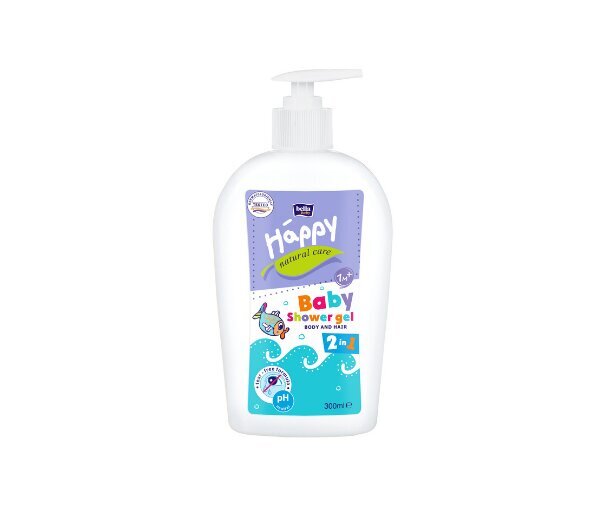 Dušigeel lastele Happy Natural Care 2in1, 300 ml hind ja info | Dušigeelid, õlid | kaup24.ee