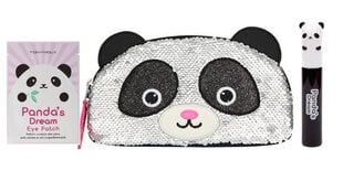 Komplekt Panda: Kosmeetikakott + Silmaümbrusmask + Pikendav ripsmetušš Tonymoly Panda's Dream 02 hind ja info | Ripsmetušid, lauvärvid, silmapliiatsid, seerumid | kaup24.ee