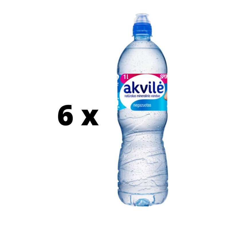 Looduslik mineraalvesi Akvilė Sport, gaseerimata, 1 l x 6 tk. pakett hind ja info | Vesi | kaup24.ee