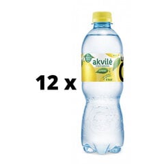 Kergelt gaseeritud vesi Akvilė loodusliku sidrunimaitsega, 12 x 0,5 l (pakend) цена и информация | Вода | kaup24.ee