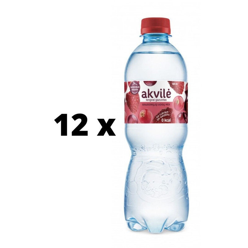 Punaste marjade aroomiga lauavesi "Akvilė ", kergelt gaseeritud, 0,5l x 12 tk. pakett цена и информация | Vesi | kaup24.ee