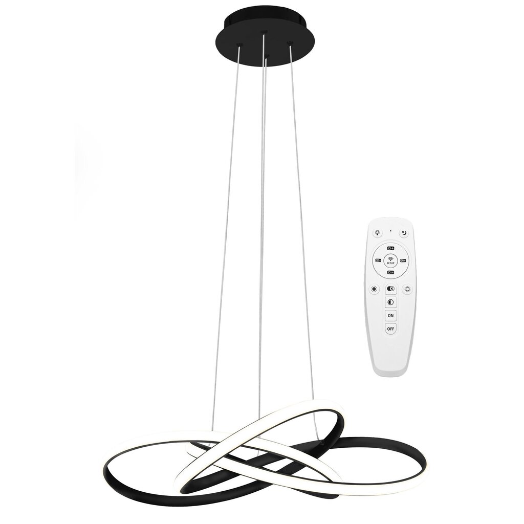 Kaasaegne LED-laelamp + piloot APP814-CP sõlm must hind ja info | Rippvalgustid | kaup24.ee