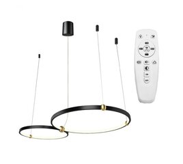 Must rõnga LED-lamp + piloot APP763-30-50 цена и информация | Потолочный светильник, 38 x 38 x 24 см | kaup24.ee