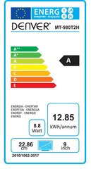 Портативный DVD проигрыватель Denver MT-980T2H цена и информация | Видеопроигрыватели | kaup24.ee