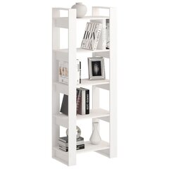 vidaXL raamaturiiul/ruumijagaja, valge, 60x35x160 cm, männipuit hind ja info | Riiulid | kaup24.ee