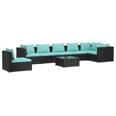 Садовый комплект мебели VidaXL, черный цена и информация | Комплекты уличной мебели | kaup24.ee