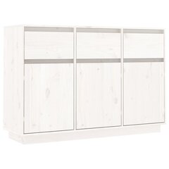 vidaXL puhvetkapp, valge, 110x34x75 cm, toekas männipuit hind ja info | Elutoa väikesed kapid | kaup24.ee