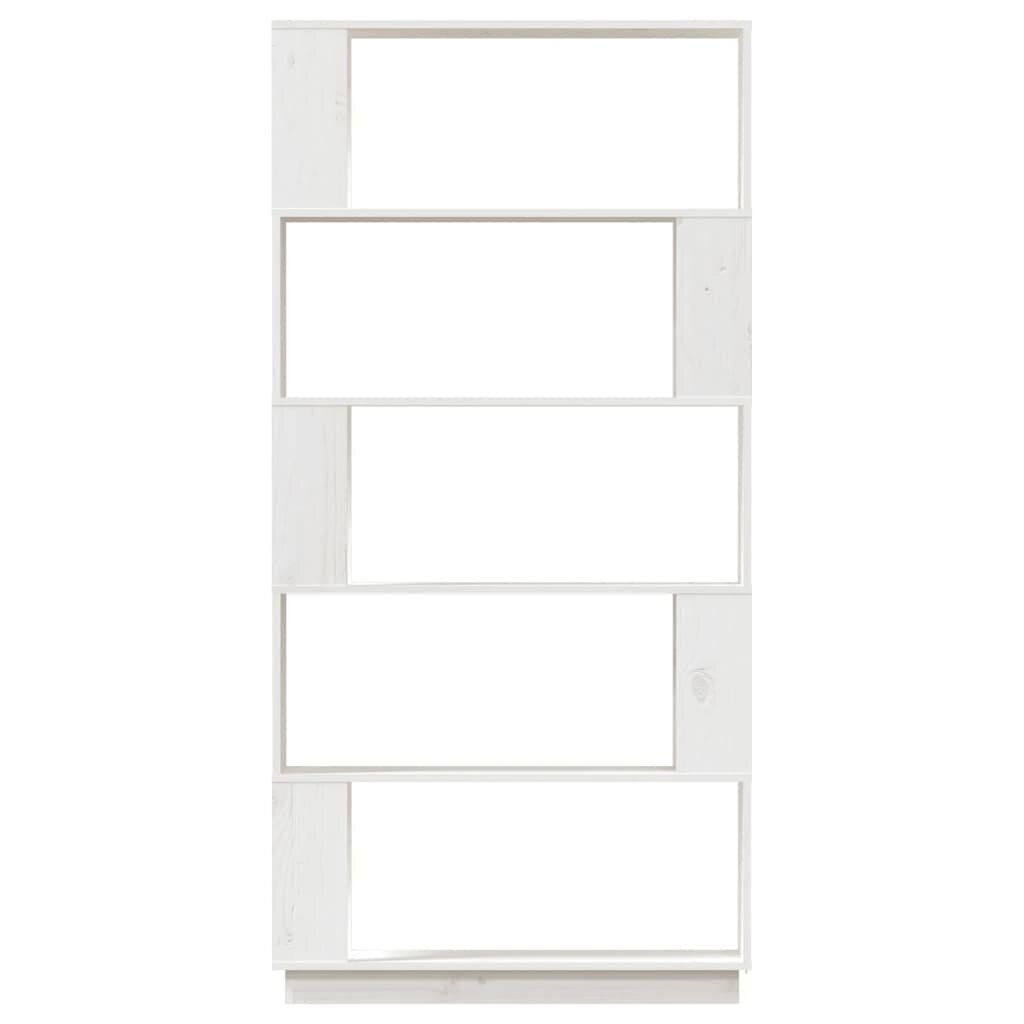 vidaXL raamaturiiul/ruumijagaja, valge, 80x25x163,5 cm, männipuit hind ja info | Riiulid | kaup24.ee