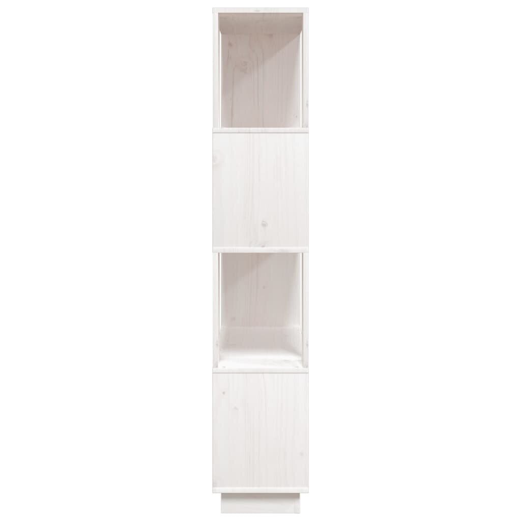 vidaXL raamaturiiul/ruumijagaja, valge, 80x25x132 cm, männipuit hind ja info | Riiulid | kaup24.ee