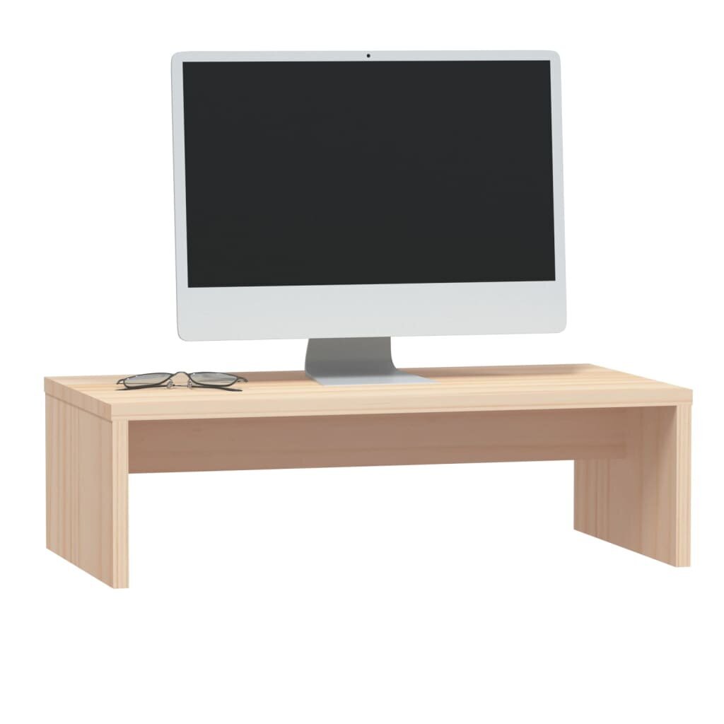 vidaXL monitorialus, 50 x 27 x 15 cm, männipuit цена и информация | TV alused | kaup24.ee