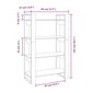 vidaXL raamaturiiul/ruumijagaja, valge, 80x35x125 cm, männipuit hind ja info | Riiulid | kaup24.ee