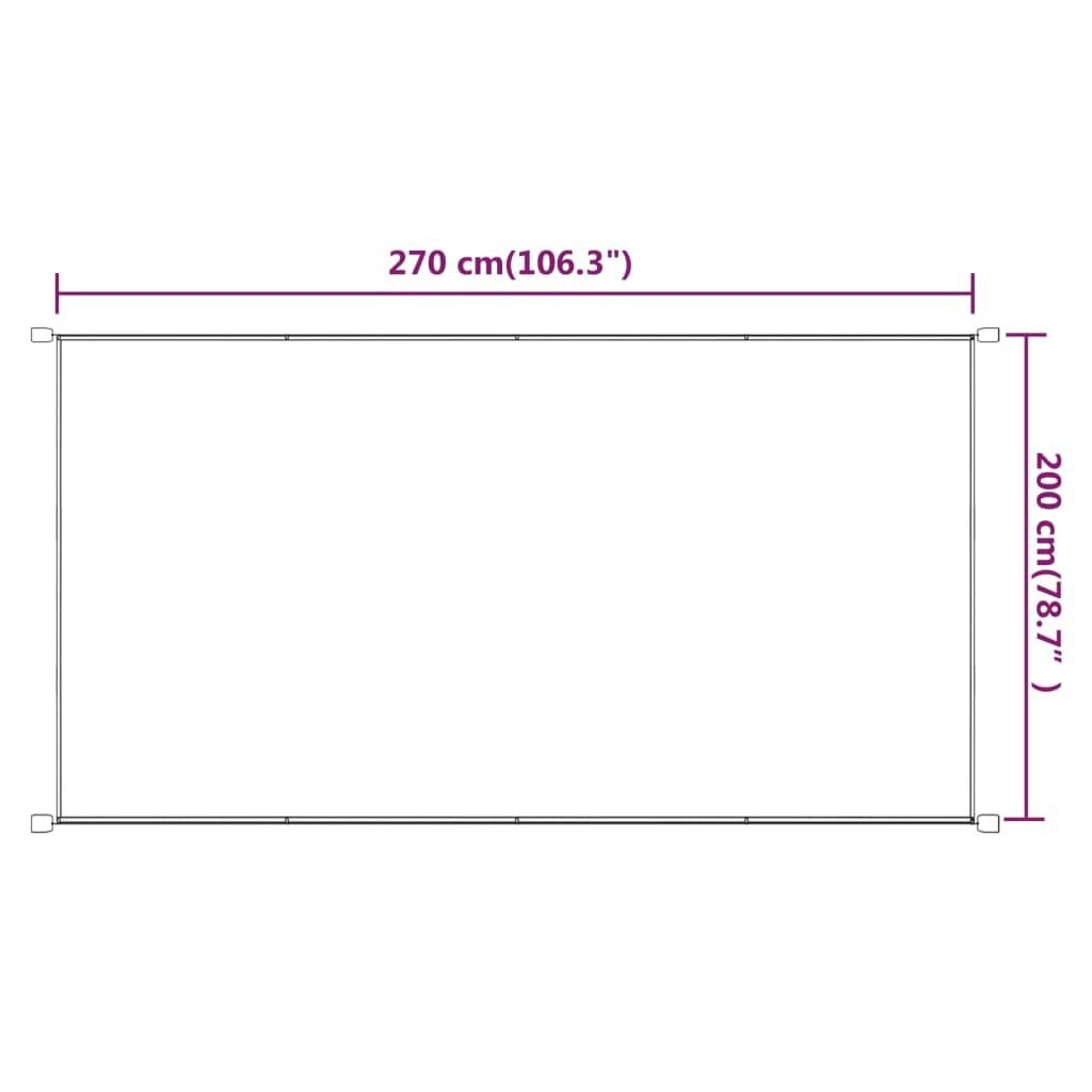 vidaXL vertikaalne varikatus terrakota 200x270 cm Oxfordi kangas hind ja info | Päikesevarjud, markiisid ja alused | kaup24.ee