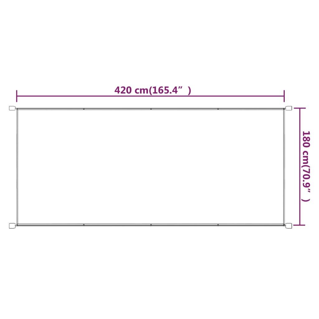 vidaXL vertikaalne varikatus, terrakota, 180 x 420 cm, Oxfordi kangas hind ja info | Päikesevarjud, markiisid ja alused | kaup24.ee