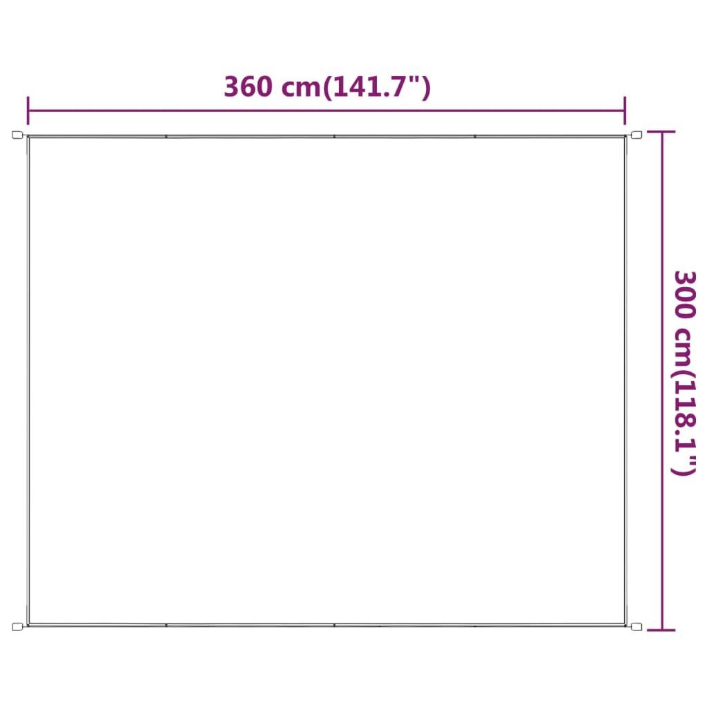 vidaXL vertikaalne varikatus, heleroheline 300 x 360 cm Oxfordi kangas hind ja info | Päikesevarjud, markiisid ja alused | kaup24.ee