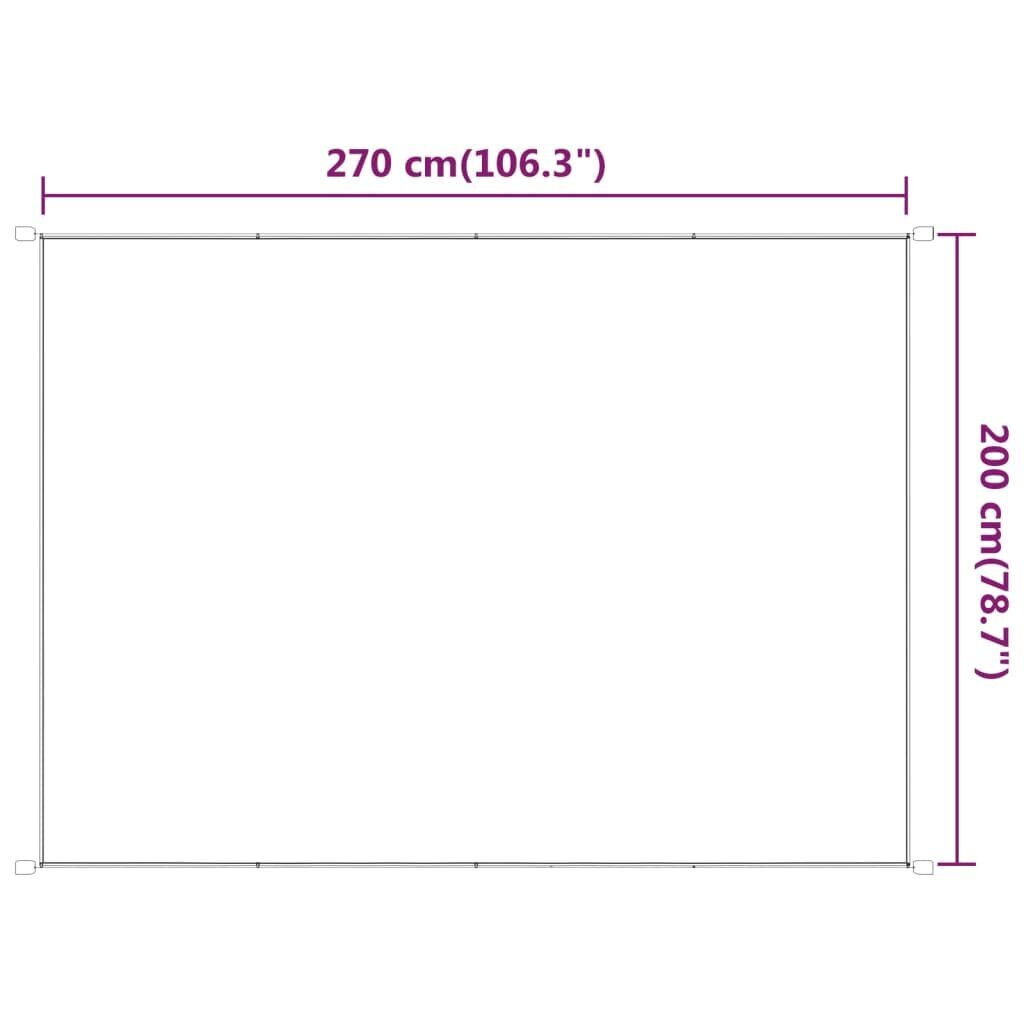 vidaXL vertikaalne varikatus heleroheline 100x270 cm Oxfordi kangas цена и информация | Päikesevarjud, markiisid ja alused | kaup24.ee