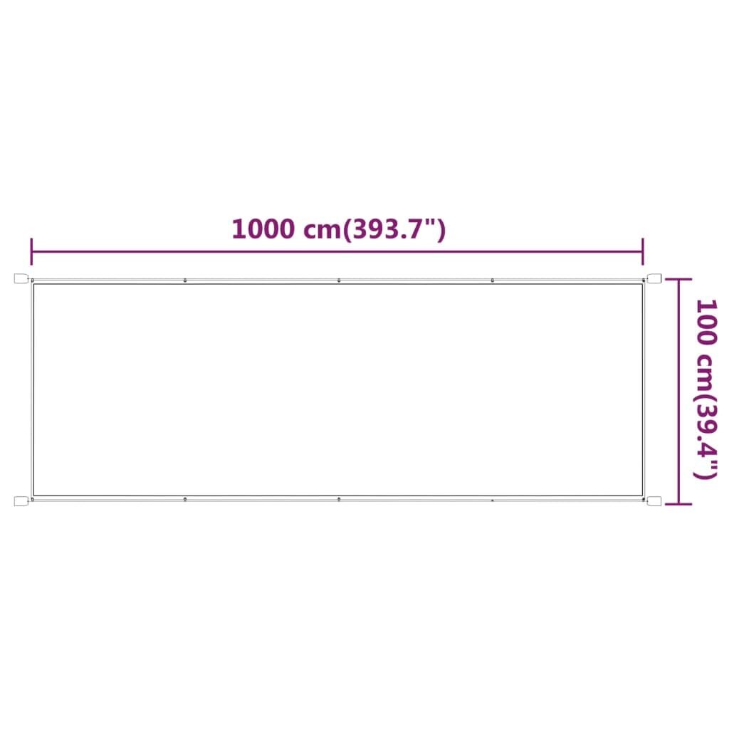 vidaXL vertikaalne varikatus heleroheline 100 x 1000 cm Oxfordi kangas hind ja info | Päikesevarjud, markiisid ja alused | kaup24.ee