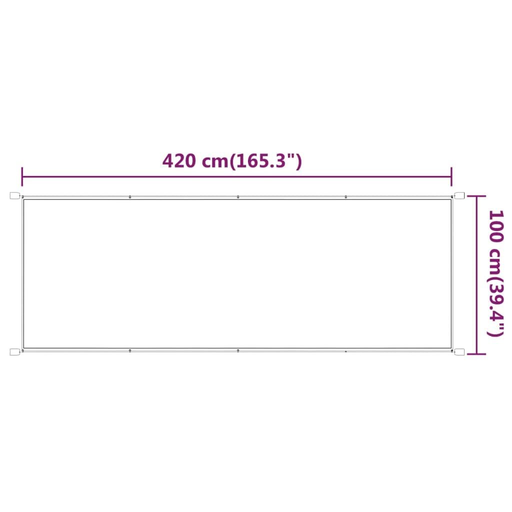 vidaXL vertikaalne varikatus, heleroheline 100x420 cm, Oxfordi kangas hind ja info | Päikesevarjud, markiisid ja alused | kaup24.ee