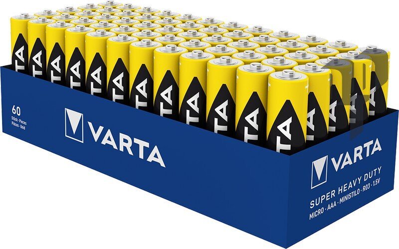 60 x Varta R03 AAA 1,5V UM-3 S2 hind ja info | Patareid | kaup24.ee