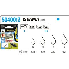 Konksud jalutusrihmaga Kamatsu Iseama Method Feeder Fast - 10 cm, nr 8 цена и информация | Крючки для рыбалки | kaup24.ee