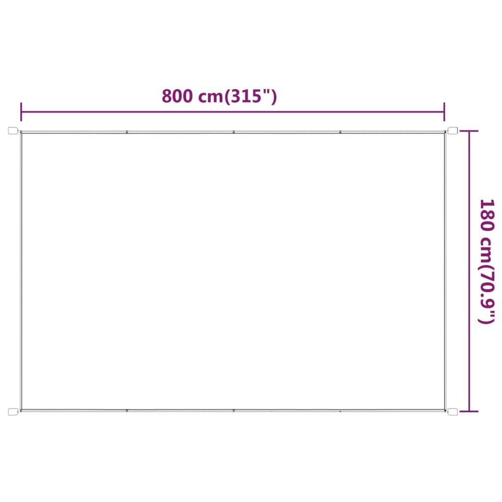 vidaXL vertikaalne varikatus, beež, 180 x 800 cm, Oxfordi kangas hind ja info | Päikesevarjud, markiisid ja alused | kaup24.ee