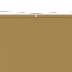 vidaXL vertikaalne varikatus, beež, 140 x 270 cm, Oxfordi kangas цена и информация | Зонты, маркизы, стойки | kaup24.ee