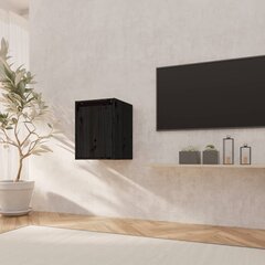 vidaXL seinakapp, must, 30x30x40 cm, männipuit hind ja info | Riiulid | kaup24.ee
