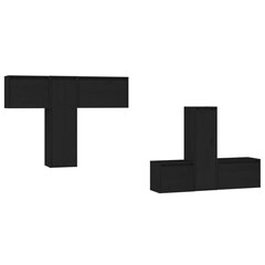 vidaXL telerikapid 6 tk, must, männipuit hind ja info | TV alused | kaup24.ee