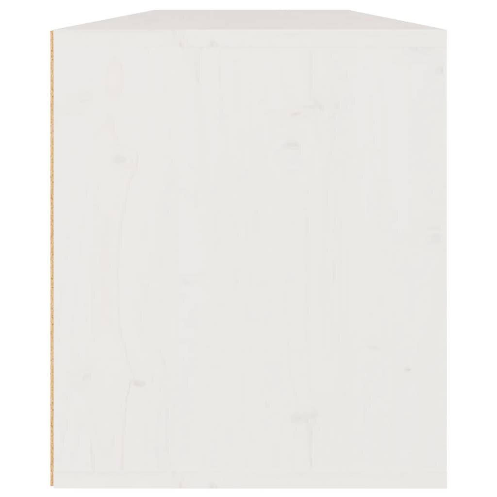 vidaXL seinakapid 2 tk, valge 60x30x35 cm, männipuit hind ja info | Riiulid | kaup24.ee