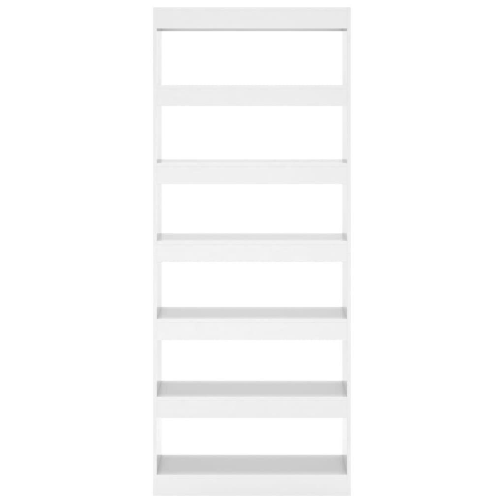 vidaXL raamaturiiul/ruumijagaja valge 80x30x198 cm puitlaastplaat hind ja info | Riiulid | kaup24.ee
