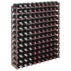 vidaXL veiniriiul 120 pudelile, pruun, männipuit hind ja info | Riiulid | kaup24.ee