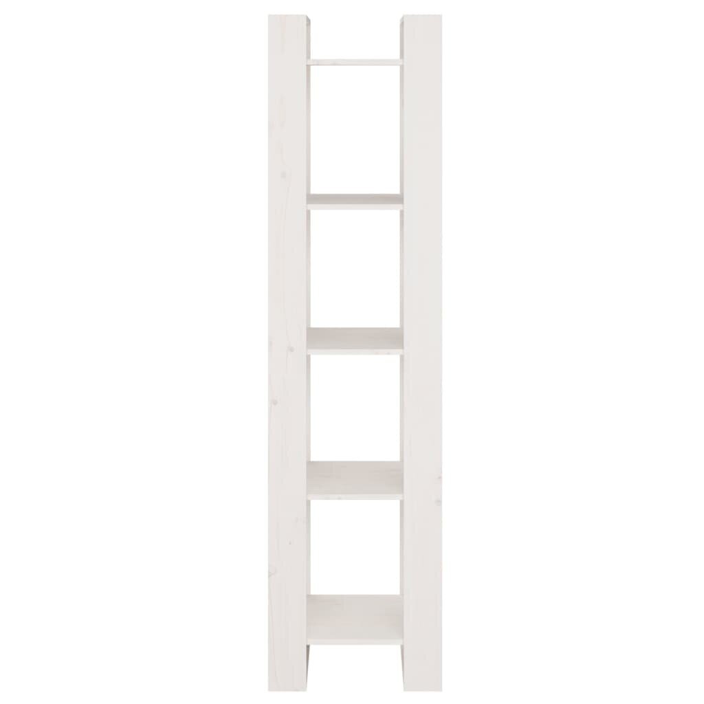 vidaXL raamaturiiul/ruumijagaja, valge, 41 x 35 x 160 cm, männipuit hind ja info | Riiulid | kaup24.ee