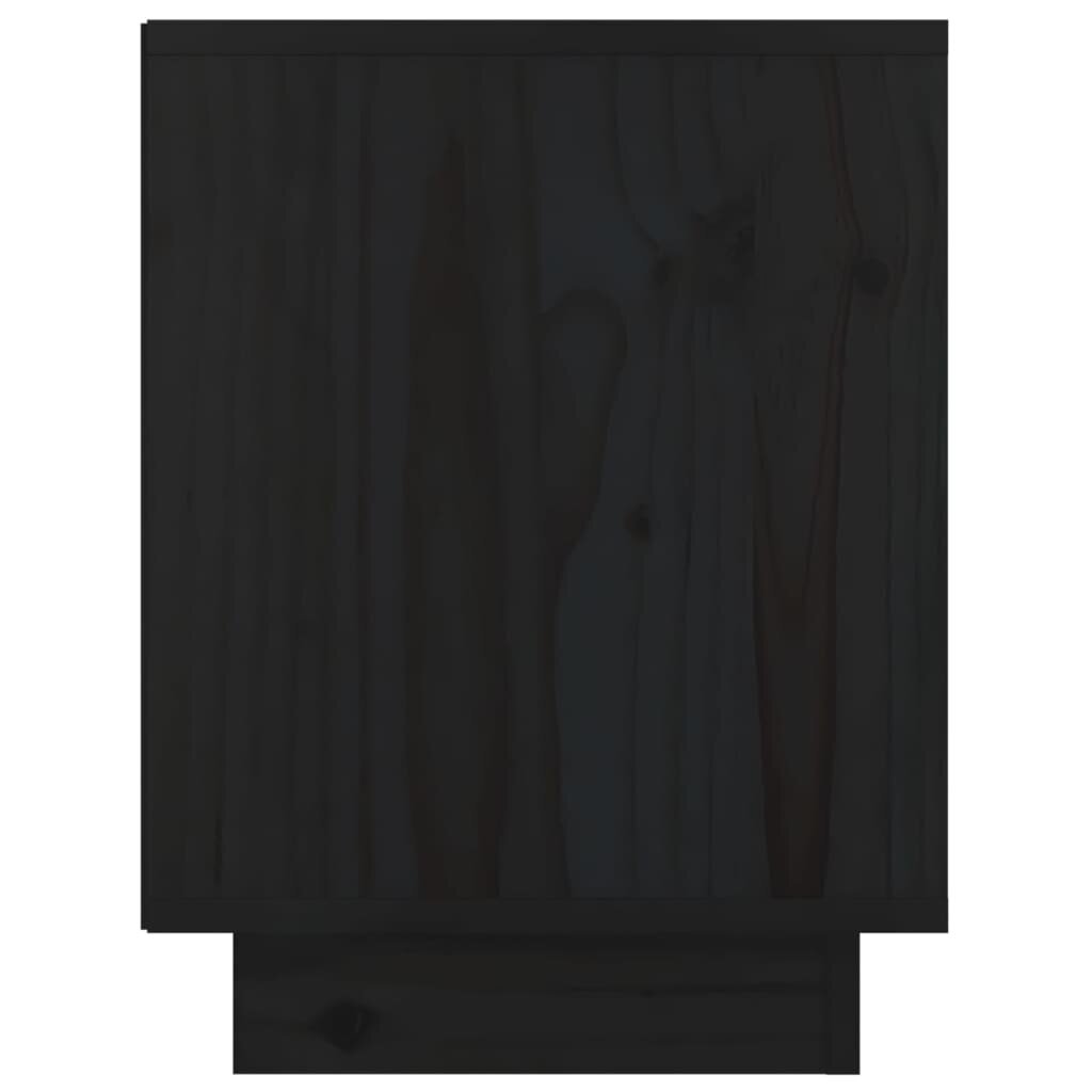 vidaXL öökapp, must, 40x30x40 cm, männipuit hind ja info | Öökapid | kaup24.ee
