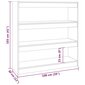 vidaXL raamaturiiul/ruumijagaja, valge, 100x30x103 cm hind ja info | Riiulid | kaup24.ee