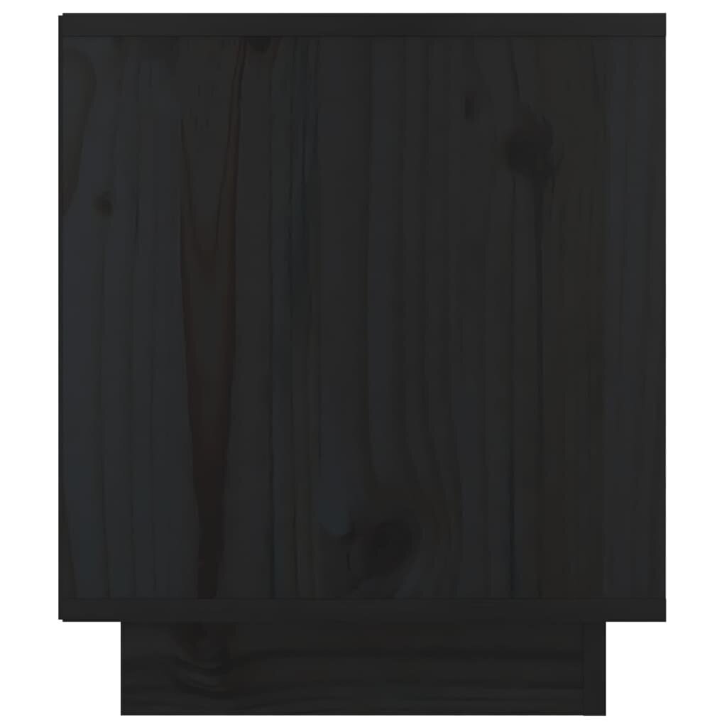 vidaXL öökapp, must, 40x34x40 cm, männipuit hind ja info | Öökapid | kaup24.ee