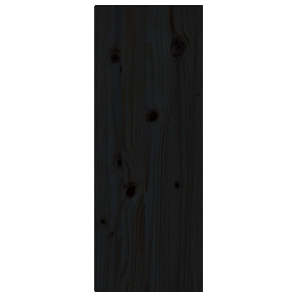 vidaXL seinakapp, must, 30x30x80 cm, männipuit hind ja info | Riiulid | kaup24.ee