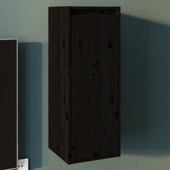 vidaXL seinakapp, must, 30x30x80 cm, männipuit hind ja info | Riiulid | kaup24.ee