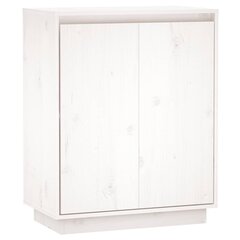 vidaXL puhvetkapp, valge, 60x34x75 cm, toekas männipuit hind ja info | Elutoa väikesed kapid | kaup24.ee