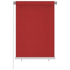 vidaXL väliruloo, 100 x 140 cm, punane, HDPE hind ja info | Voldikkardinad | kaup24.ee