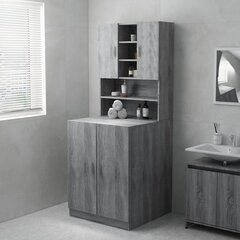 vidaXL pesumasinakapp, hall Sonoma, 71 x 71,5 x 91,5 cm цена и информация | Шкафчики для ванной | kaup24.ee