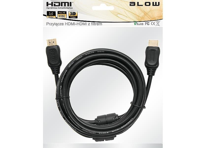 HDMI - HDMI 1.4 kaabel 3m hind ja info | Kaablid ja juhtmed | kaup24.ee